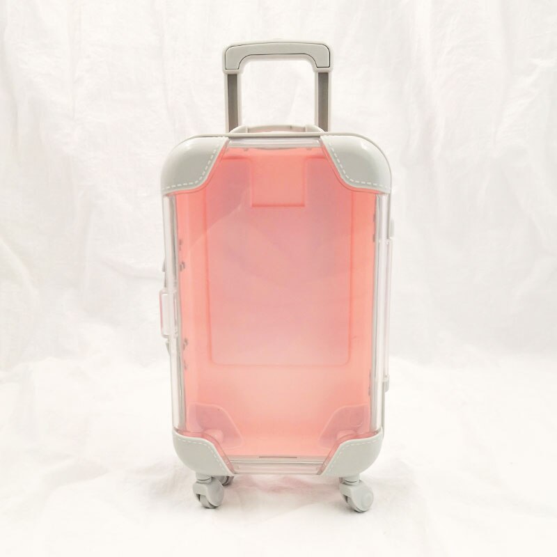 10 pièces faux cils boîte d'emballage rose bagages cils valise vison cils emballage moelleux et bouclé case vide: B