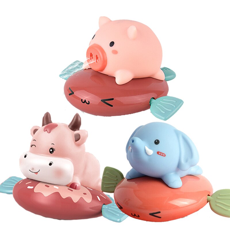 1PCS Cute Cartoon Animal Bath Toy for Baby Beach Pool Wound-up Chain Clockwork Kids Toy Baby Shower Interactive Toys for Kids