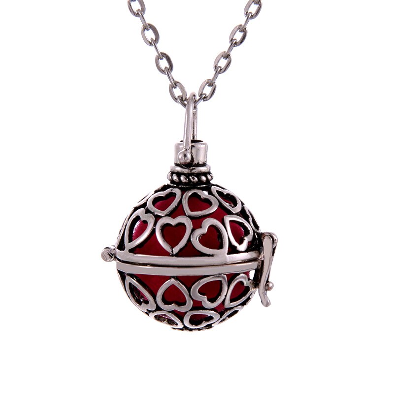 Arbre de vie cage d'aromathérapie diffuseur collier médaillon pendentif parfum huile essentielle collier médaillon d'aromathérapie Cage de perles: 5
