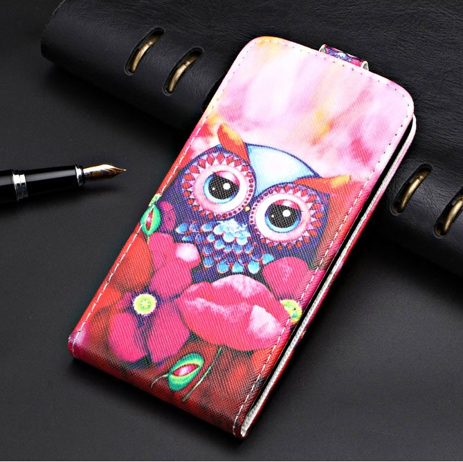 Leather Vintage Flip Case For Samsung Galaxy J3 ) J310 J320 Cover PU Leather Plain Cute Phone Bag Fundas: owl