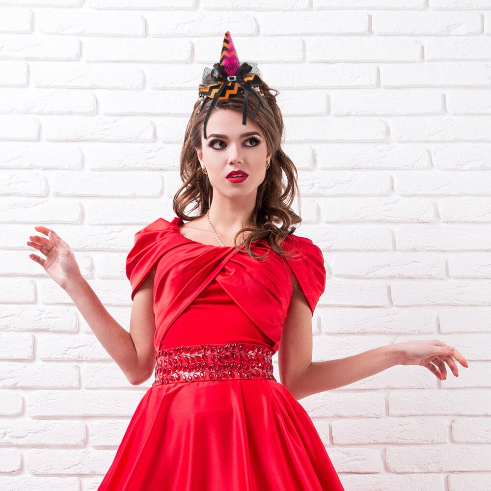4 stk halloween kostyme tilbehør slitesterk heks lue cosplay kostyme tilbehør hårbøyle til halloween dekor