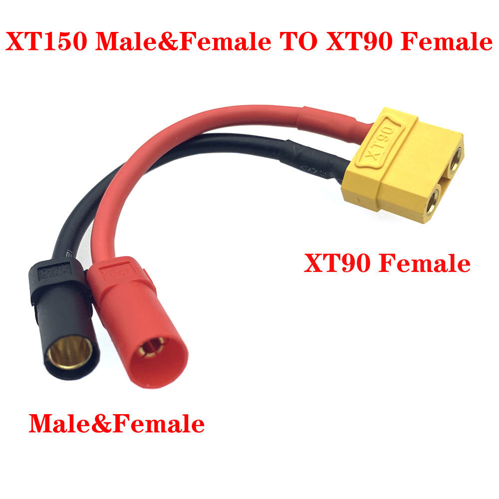 XT60 XT90 to AS150/XT150 Male/Female Plug Adapter Cable 12AWG Wire Silicon Wire Balanced charge Adjustment Conversion Connector: Pink