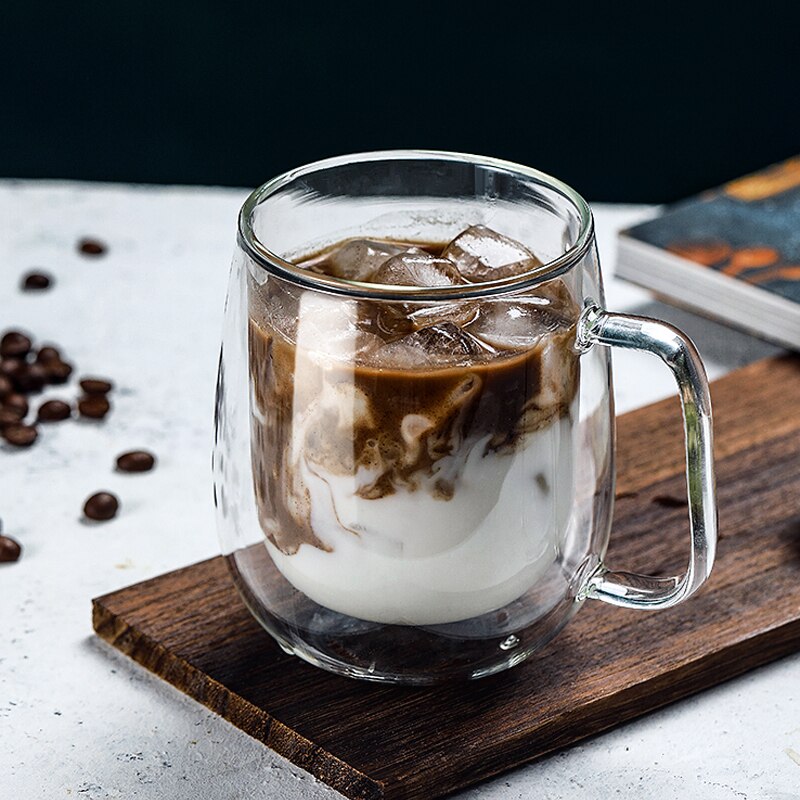 80/350/450ml glass glass kopp varmebestandig kaffekopp håndlaget sunt krystall gjennomsiktig krus drinkware par