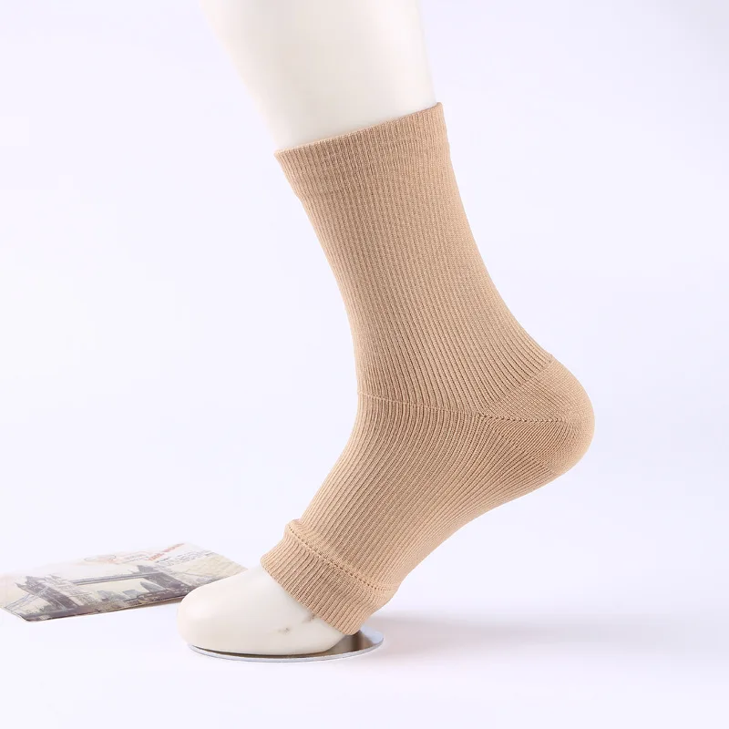 S-2XL chaussettes à bout ouvert hommes cheville Compression pied protéger ange manches talon soutien de la voûte plantaire soulagement de la douleur chaussettes de sport chaudes femmes chaussettes: S / Bourgogne