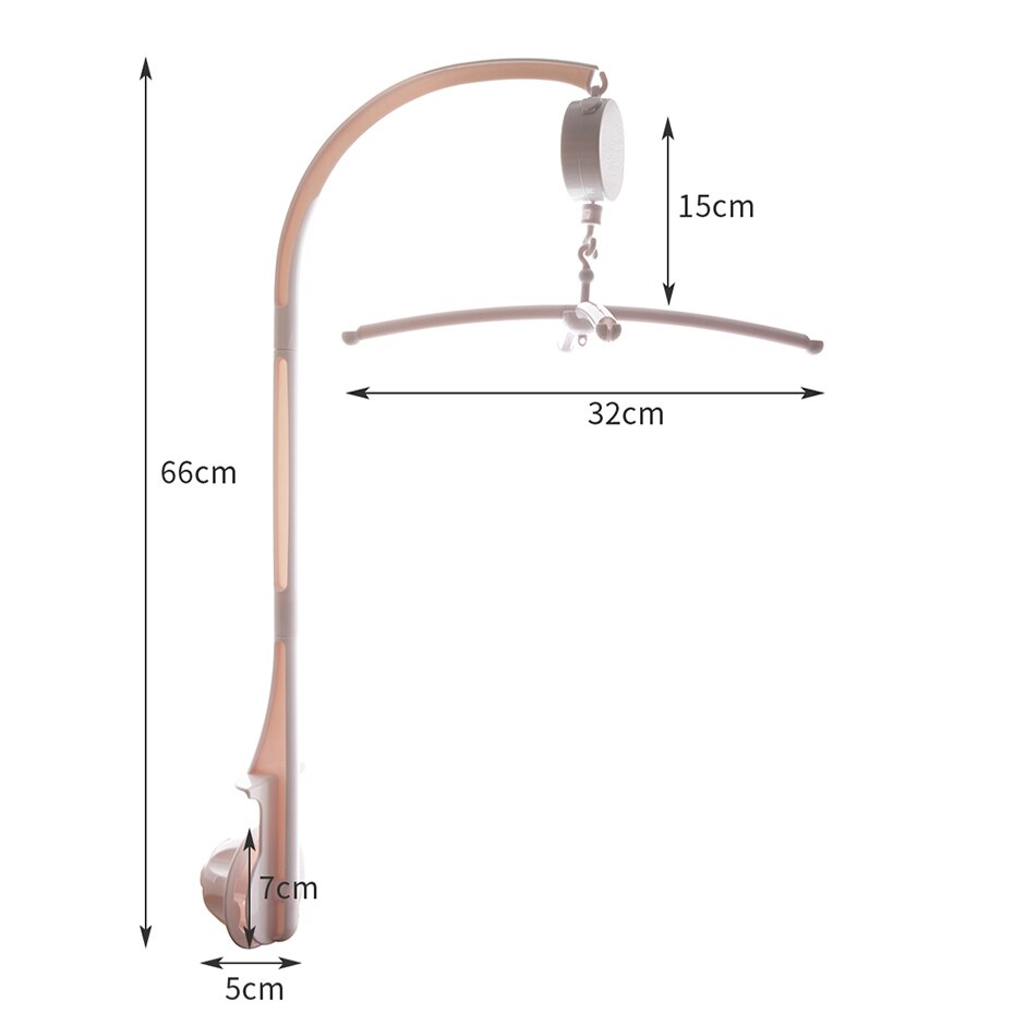 Bopoobo Baby Mobiele Opknoping Rammelaars Speelgoed Wind-Up Music Box Hanger Diy Opknoping Babybedje Mobiele Bed Bel Speelgoed houder Arm Beugel: Support Frame