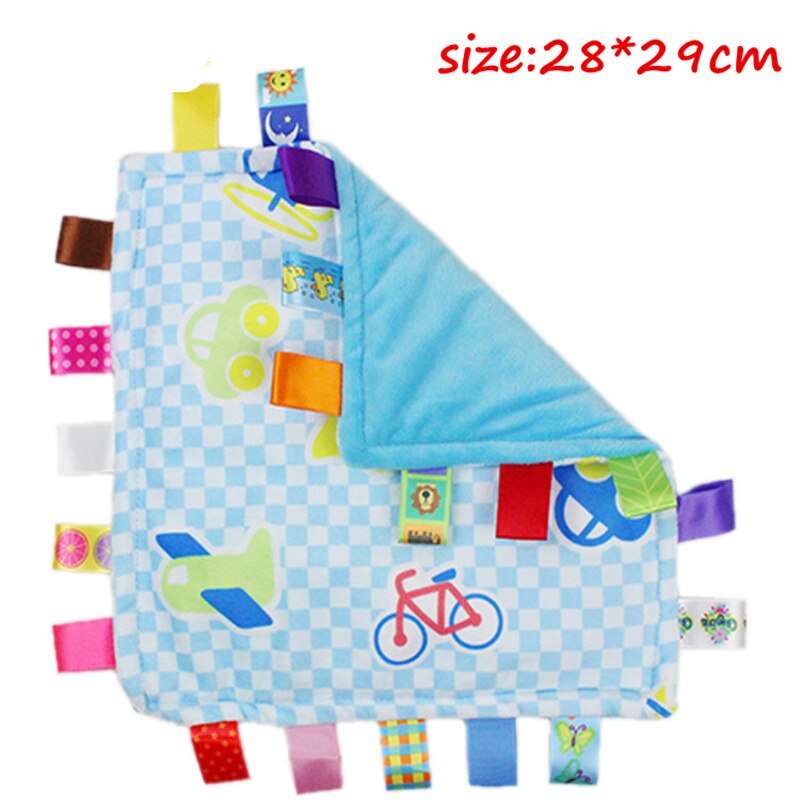 Baby Baby Animal Kalmeren Sussen Handdoek Zachte Pluche Troostende Pacificeren Handdoek Sussen Handdoek Dekentje Rustgevende Handdoek Baby Speelgoed Pop: fang blue