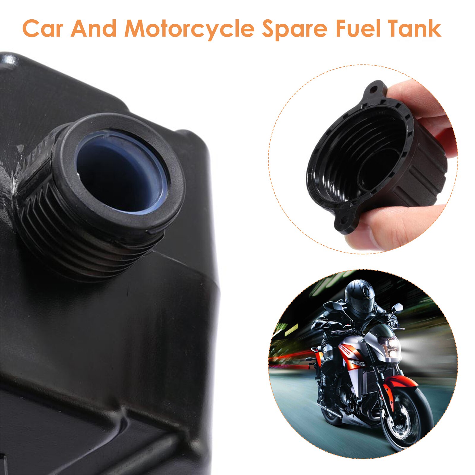 Réservoir de carburant pour essence Diesel 5l, noir, réservoir de secours pour moto, avec clé de verrouillage