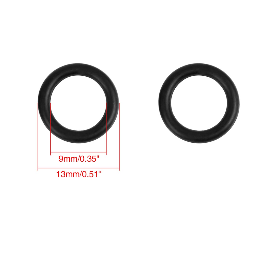 X Autohaux 100 Pcs 13 Mm X 2 Mm Nitril Rubber O-Ringen Hittebestendige Afdichting Ring Pakkingen Voor auto