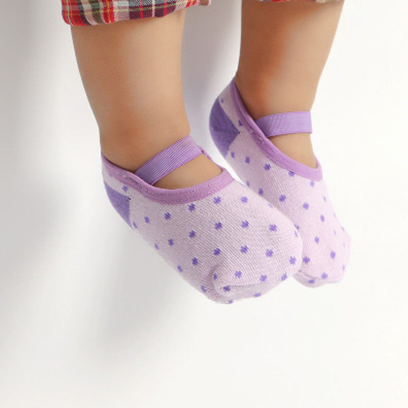 2 pairs/lot 5 Colors 1 pair Cute Toddler Anti Slip Socks Infant Baby Non Skid Cotton Socks 12-24 Months