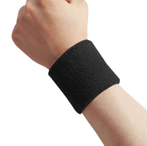 1 st handled svettband tyg bomull tennis sport armband volleyboll gym handledsstöd stöd svett band handduk armband skydd