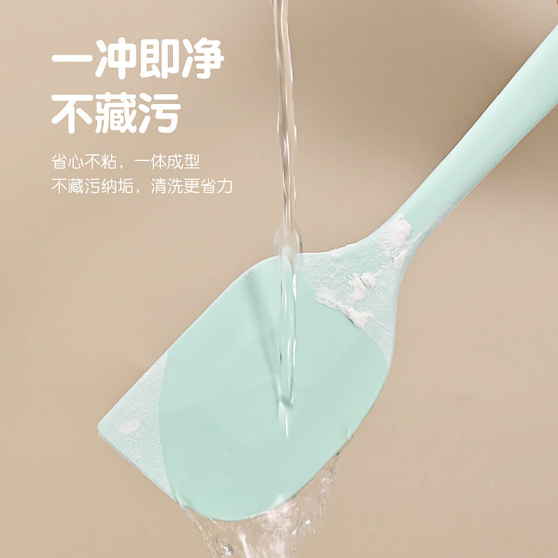Silicone Cream Baking Scraper Non Stick Butter Spatula Cutter Chocolate Smoother Heat Resistant Kitchen Pastry Tools Scraper