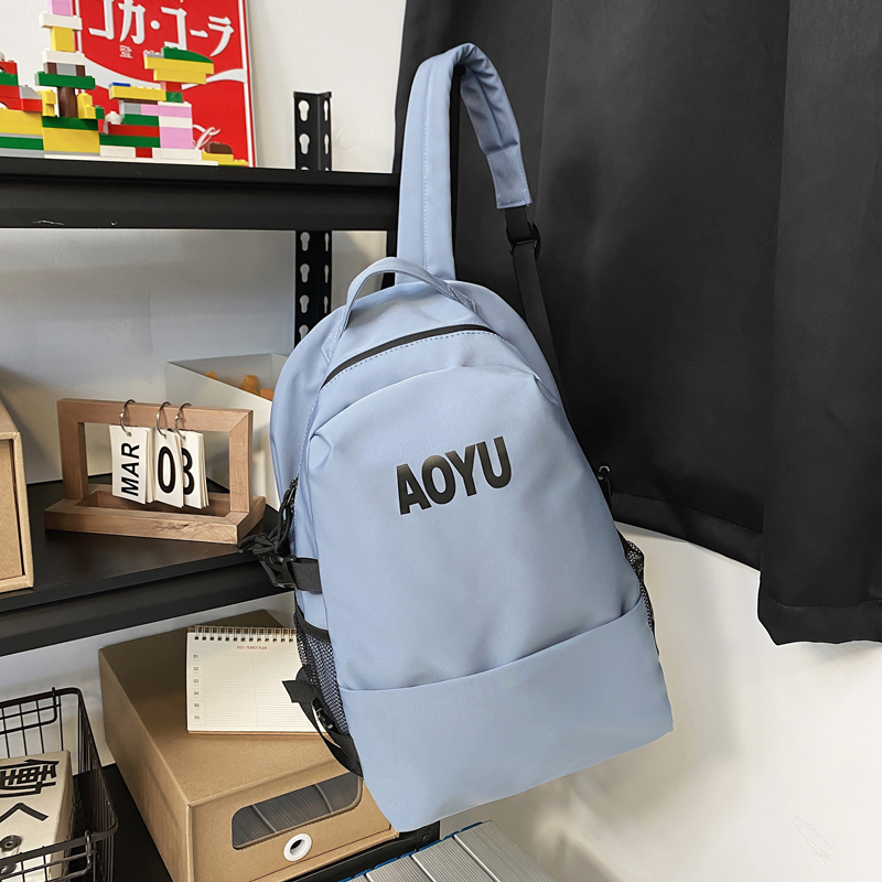 Stilvoller Rucksack für damen, 2022 geräumige schulranzen für paare, einfarbig, schlichte schülerrucksäcke für Teenager, jungen und mädchen: Blau