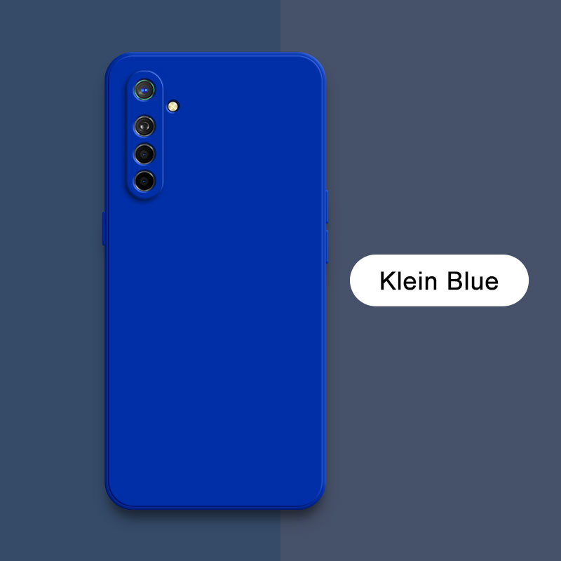 Coque en silicone liquide carrée officielle pour OPPO K5 Realme X2 XT, protection d'appareil photo 360, antichoc, souple, OPPOK5 RealmeXT: Microfibre / green