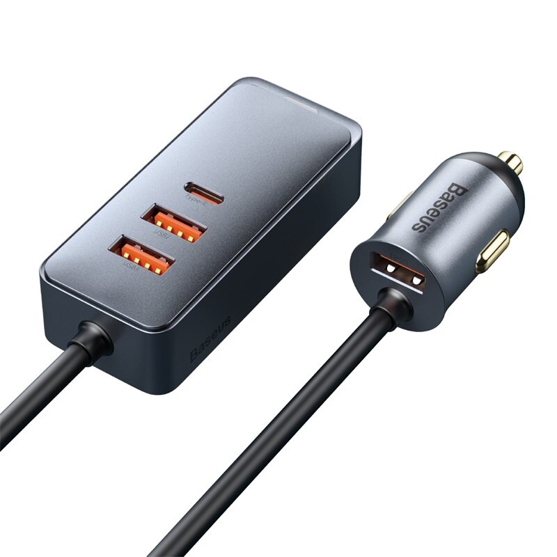 Baseus 120W PD Autolader Snellader QC 3.0 PD 3.0 Voor iPhone 16 15 14 Samsung Type-C USB-oplader Draagbare USB-telefoonoplader: DE