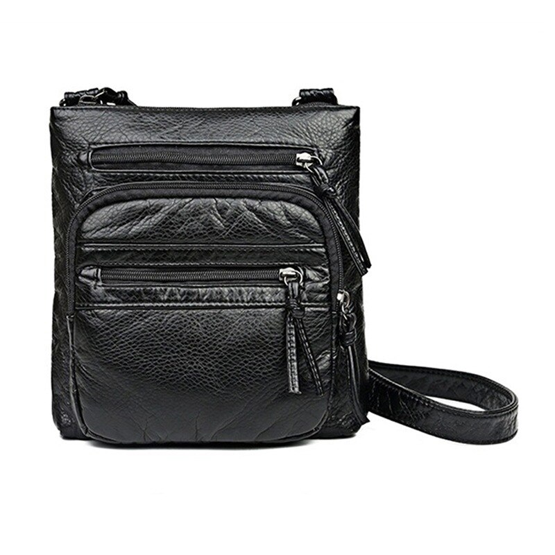Wit Zwart Telefoon Schoudertas Multi Layer Kleine Casual Tassen Voor Vrouwen Stijlvolle Handtas Eenvoudige Verse Zakken