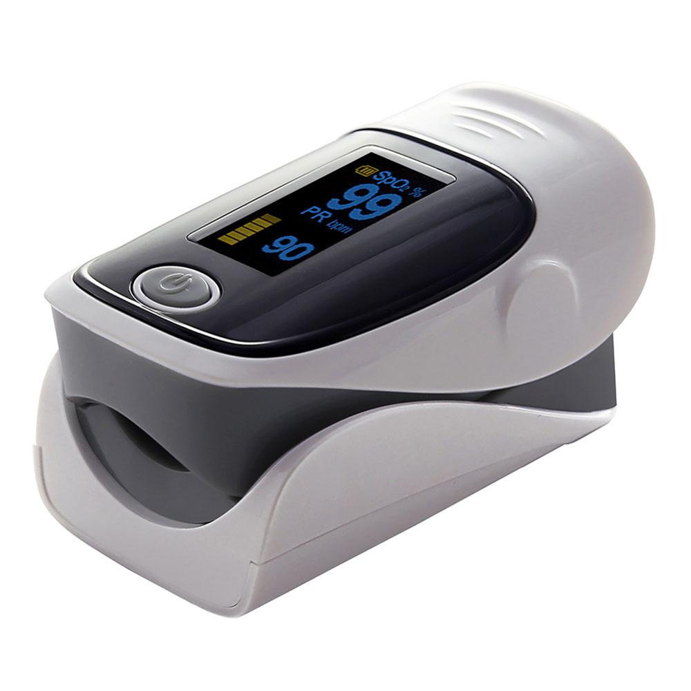 Blod ilt monitor finger puls oximeter ilt saturation monitor uden batteri hurtigt: Grå 2