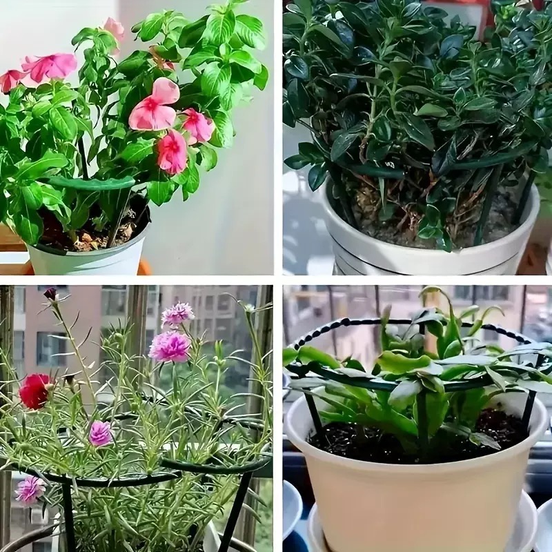 1/4/8/16 Plastic Plant Support Pile Stand Plant Support Pile for Flowers Greenhouses Arrangement Fixing Rod Holder Garden Tools