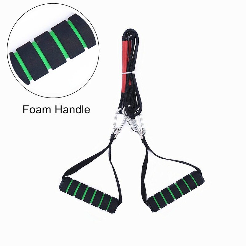 Multifunction Gym Cable Machine Handles Tricep Press Pulldown Attachment with Durable Heavy Double D-Rings Super Strong Webbing