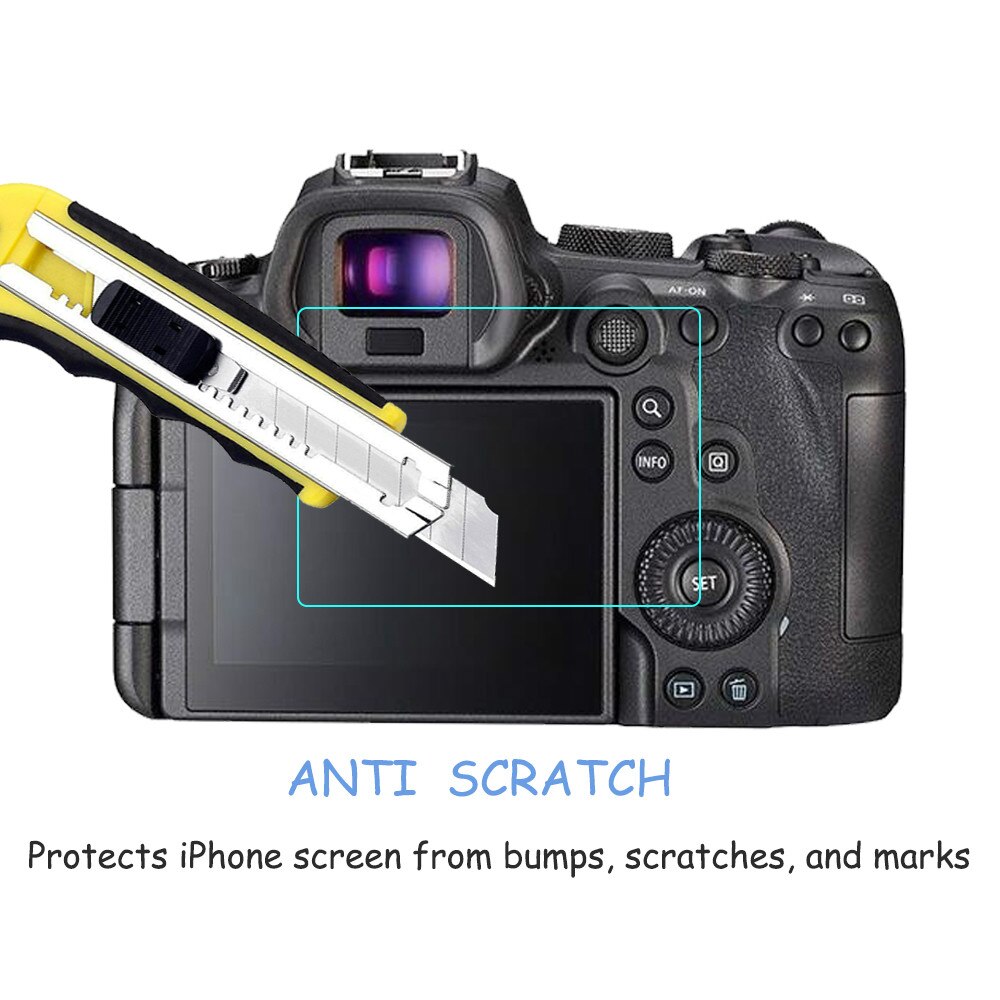 2 stk 2.5d 9h klart hærdet glas til canon eos  r6 r5 digitalkamera skærmbeskytter lcd anti-ridse vandtæt film eos  r6