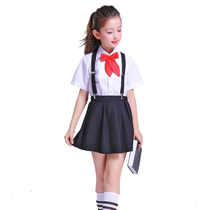 freundlicher der schule Uniform einstellen neue stil jungen und mädchen kurzen ärmeln anzug bühne leistung kostüm zwei/stück einstellen