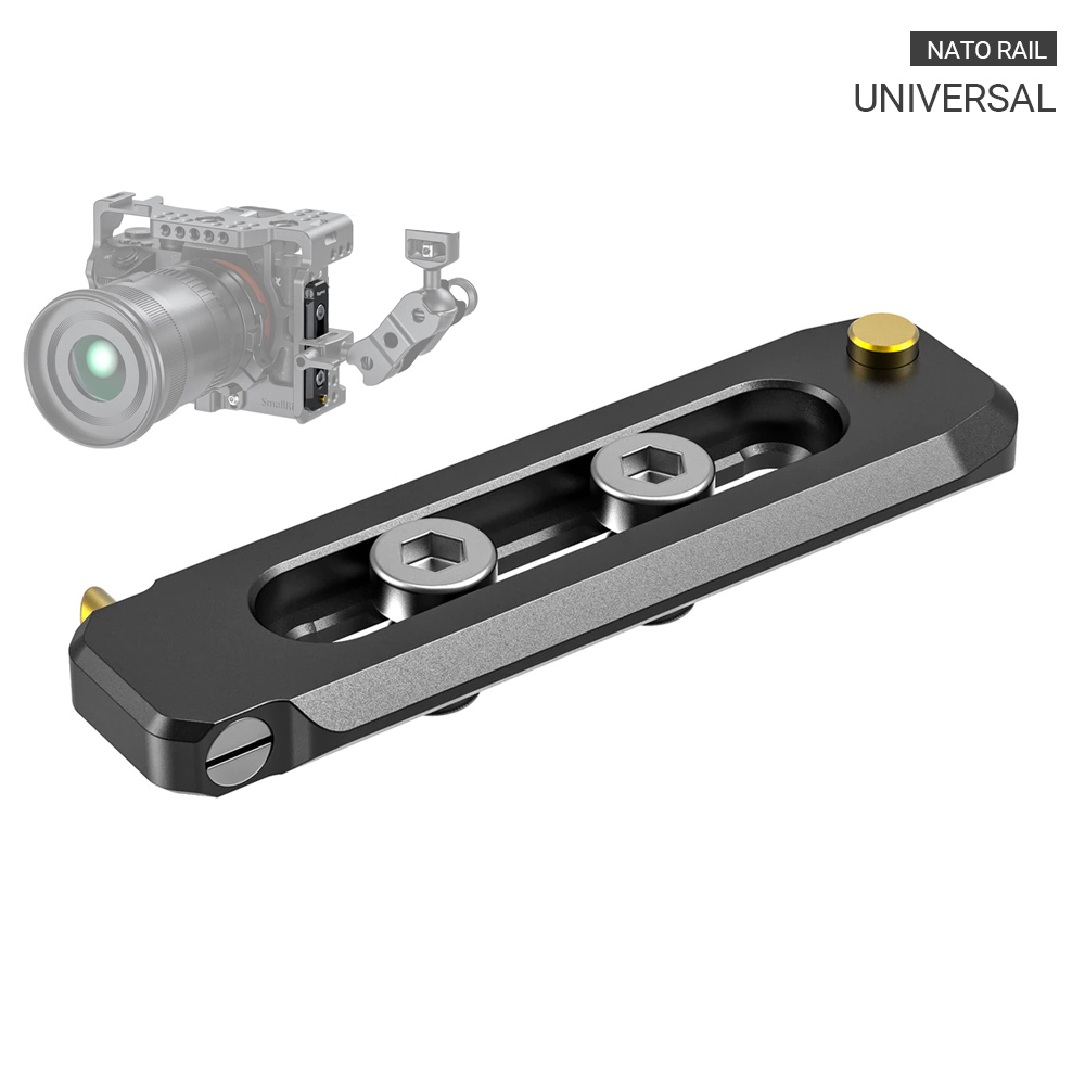 SmallRig Universal Low-profile NATO Rail 70mm Compatible with NATO clamp for quick release 1/4"-20 mounting screws BUN2483
