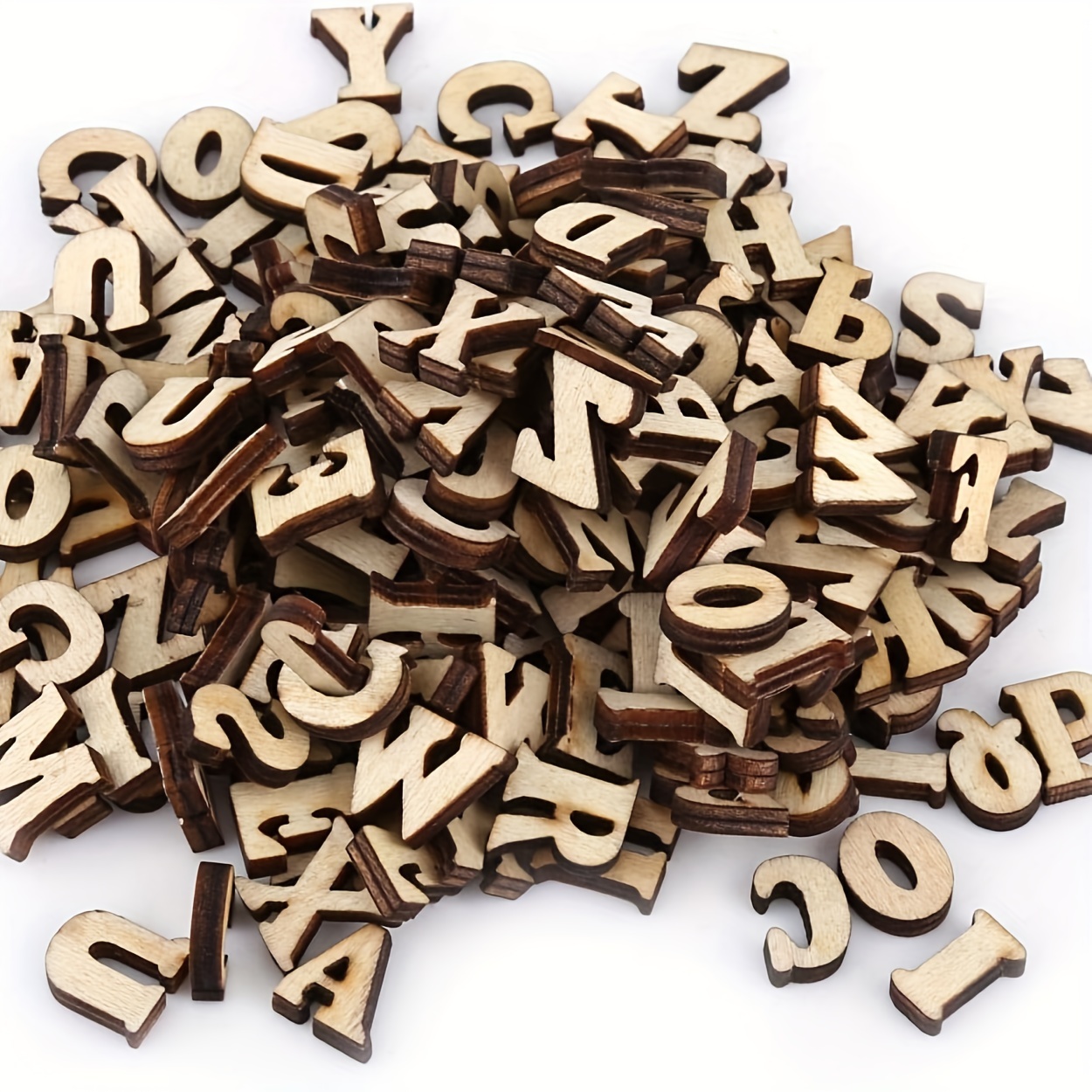 100 Uds. Letras mixtas de madera A Z letras de núm... – Grandado