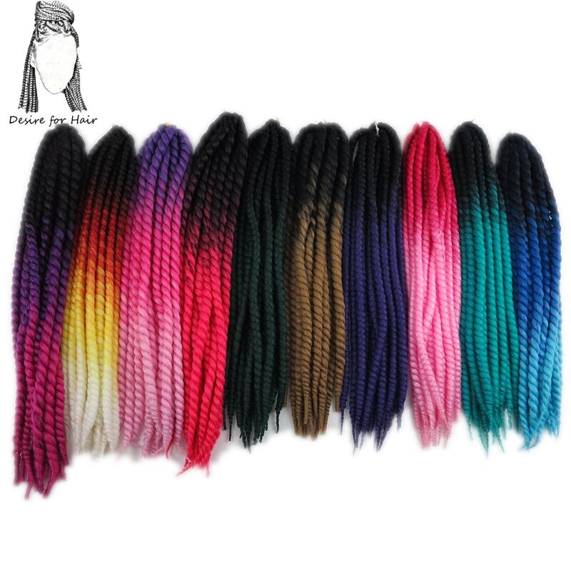 Désir de cheveux 1 paquet 120 grammes 12 brins synthétique havane torsion cheveux ombre deux tons 3 tons couleur crochet tresses extensions de cheveux
