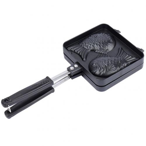 No-stick 2 moldes pez Taiyaki pastel molde para gofres hacedor DIY molde para magdalenas para hornear cocina DIY postre cocinar placa: Default Title
