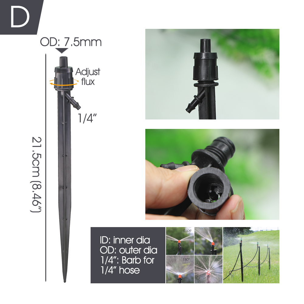 11-50CM Micro Sprinkler Stakes Garden Water Nozzle Spray Support 6.0/7.5mm Joints Greenhouse Yard Irrigation Watering Brackets