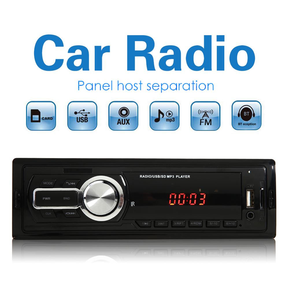 VODOOL 1Din Car Radios Stereo Bluetooth Remote Control AUX-Input USB/RCA FM Audio MP3 Player In-Dash Auto Radio