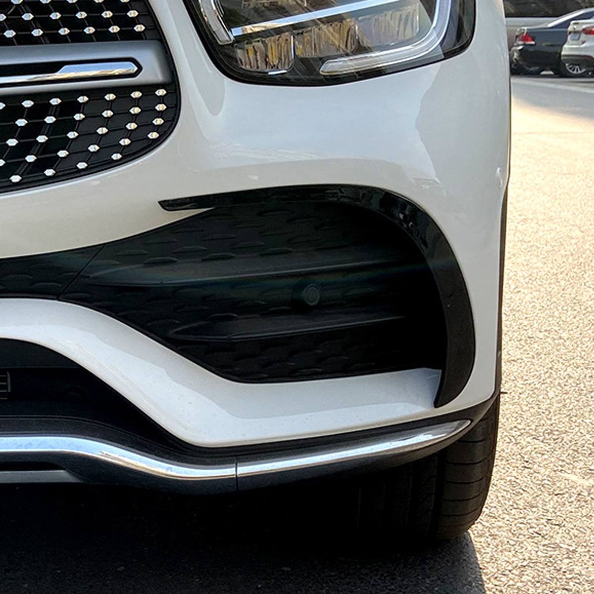 Auto Voorbumper Splitter Spoiler Side Decoratieve Covers Trim Strips Voor Mercedes Benz Glc Klasse GLC260 GLC300 Voor Amg