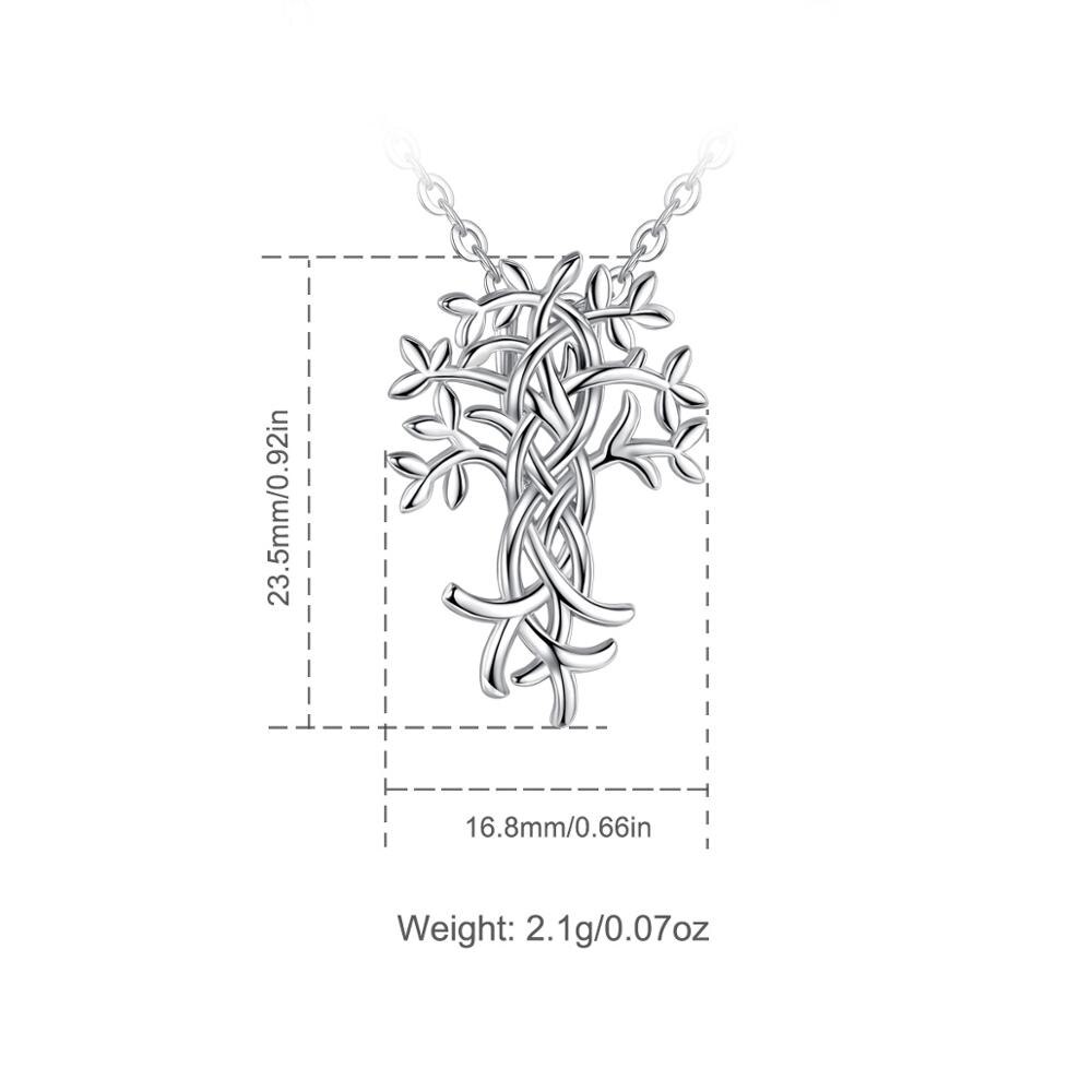 EUDORA 925 Sterling Silver Tree Of Life Pendant Necklace For Men Women Celtic Knot Jewelry with box Anniversary party D300