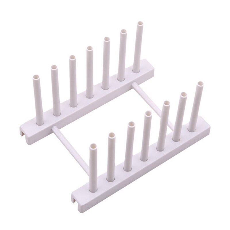 Keukengootsteen afdruiprek opbergorganizer afdruiprek houder afdruiprek keuken plastic bord bekers standaard display houder: Wit