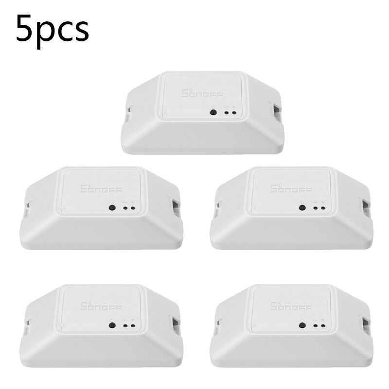 Sonoff Basic R3 Smart Home Wifi Switch Wifi Delay Switch Smart Home Light Controller Via APP Works with Alexa Google Home: 5PCS