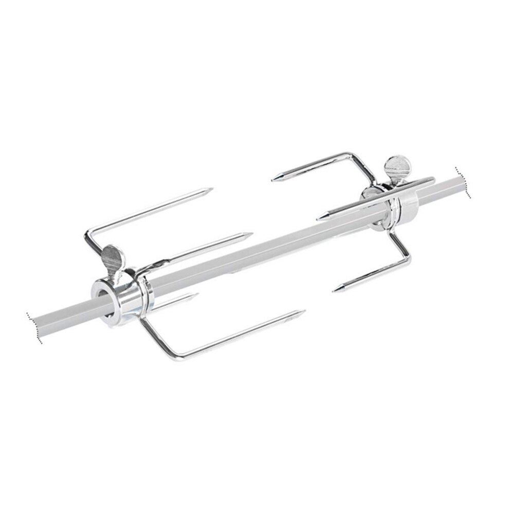 2pcs/set Rotisserie BBQ Forks Stainless Steel Spit BBQ Forks Charcoal Chicken Grill Rotisserie Meat Fork BBQ Tool