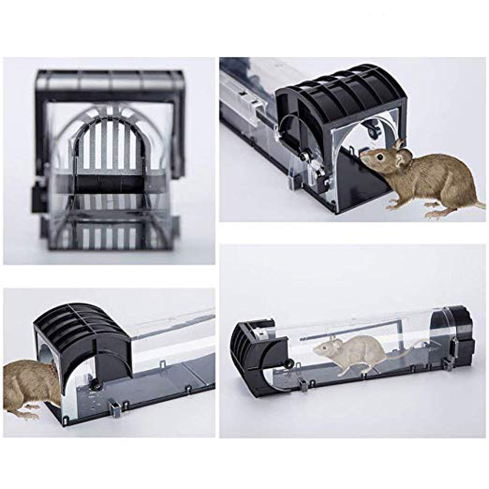 Automatic Humane Live Mouse Trap No Kill Animal Pet Control Cage Reusable Mice Rodent Catcher Automatic Lock Mousetrap Rat Traps