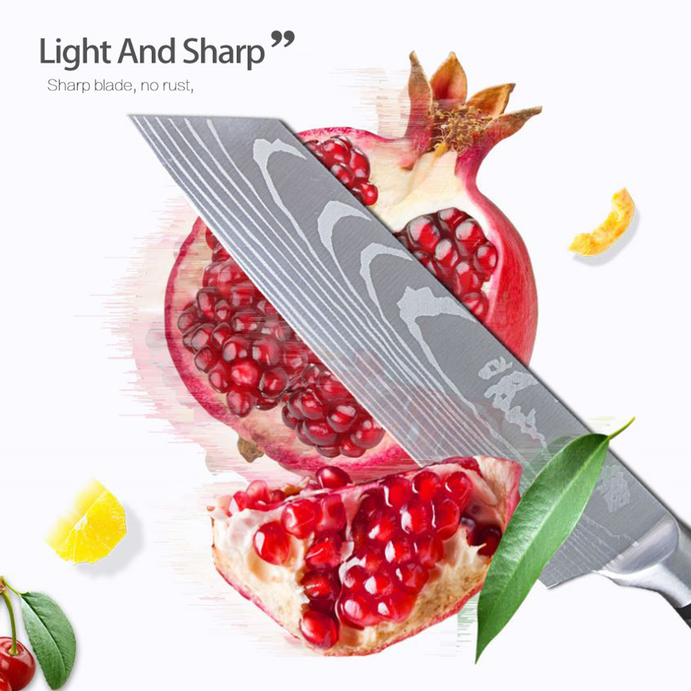 Kitchen Knife Chef Knife 8 Inch Pro Japanese Chef's Nakiri Knife Stainless Steel Santoku Meat Cleaver Beef knife With Cover