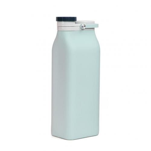 400/600Ml Siliconen Melk Water Fles Drinkware Voor Camping Wandelen Inklapbare Oprolbaar Lekvrije Buitensporten Fles Water: Blue 400ml