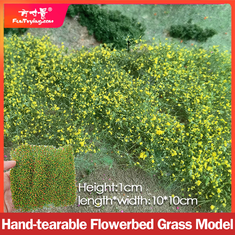 Simuleringsmodell gress plen håndrevne blomsterklaser modellbygging hagedekorasjon gjør-det-selv-materialer modell forstad vegetasjon