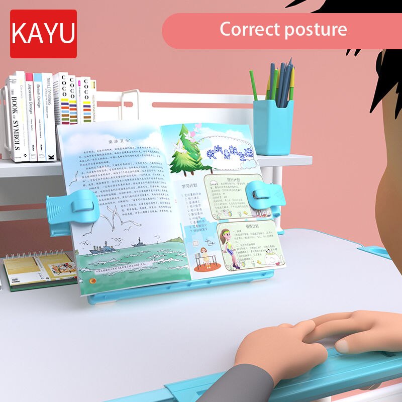 Desktop Vertical Book Stand Multifunctional Portable Reading Bookshelf Retractable One-handed Books for Adult Students Children