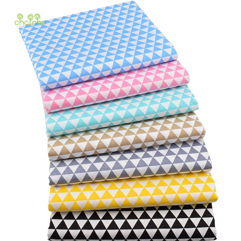 Chainho Twill Katoen Stof, Patchwork Driehoek Tissue Doek, diy Naaien Quilten Fat Quarters Materiaal Voor Baby & Kinderen, 7 Stks/partij