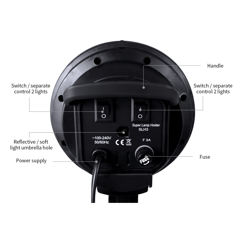 Sh Fotografie Softbox E27 Base Vier Lamphouder Lamp Accessoires Gebruik Voor Softbox Kit 4 In 1 Voor Foto fotografie Studio