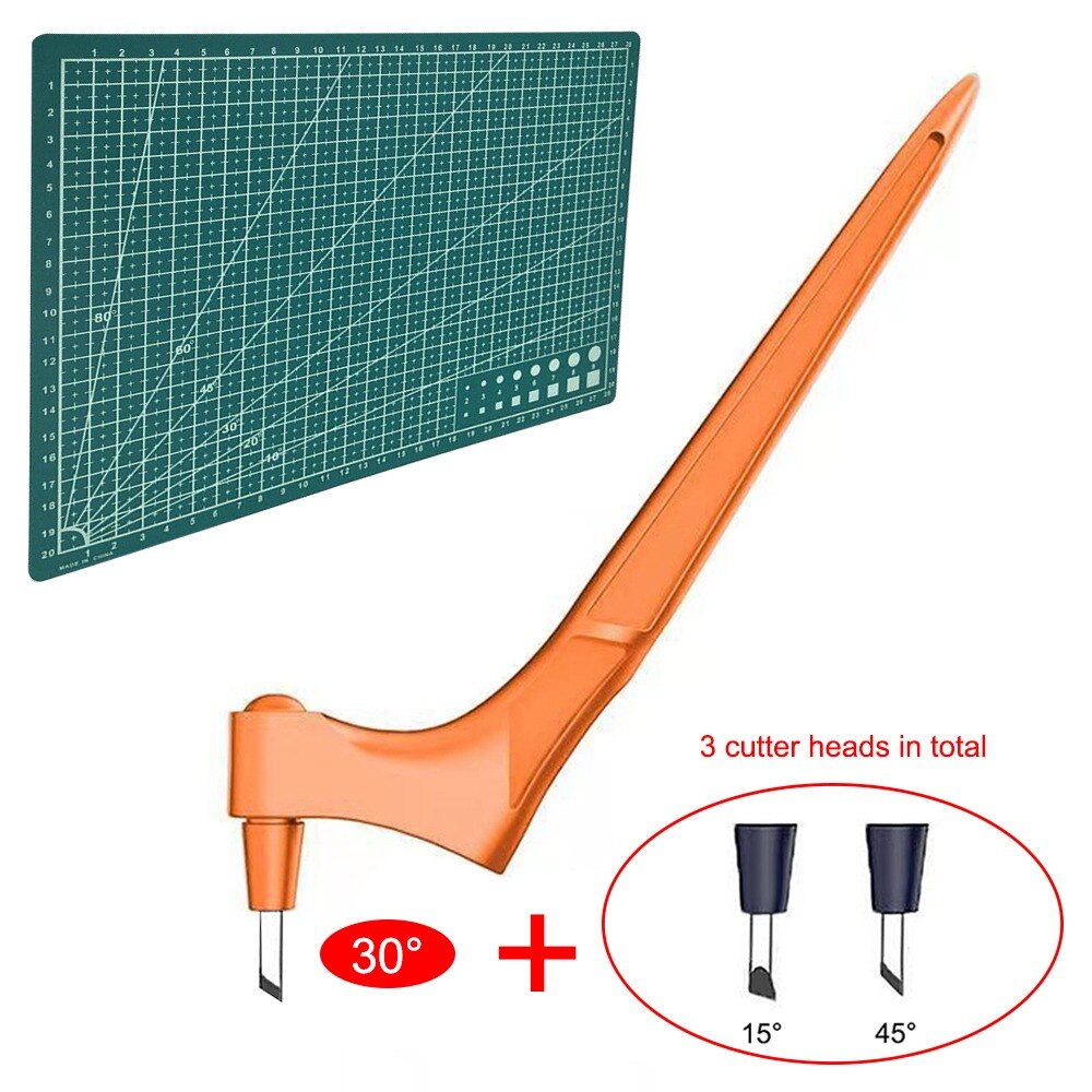Craft Cutting Tools Hand-Held Carving Knife With Cutting Mat 360-Degree Rotating Utility Knife for Paper Cutting Scrapbooking: 13