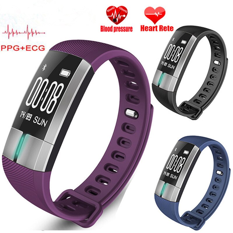 Sporthorloge ppg +ecg hartslagmeter slimme polsbandjes bloeddruk slaapmonitor fitness slimme armband stappenteller