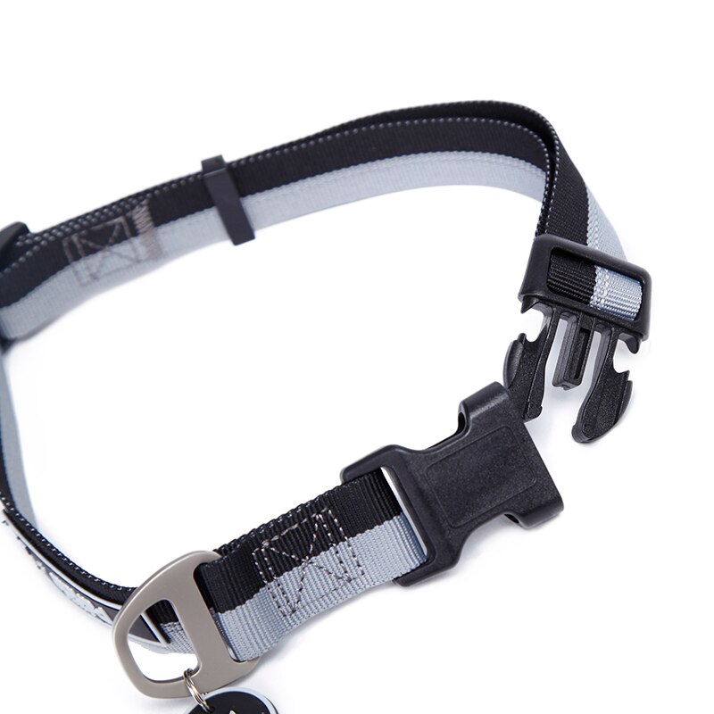 Reflective Pet Collar Strength Nylon Webbing Pet Tracking Adjustable Led Dog Collar For Small Medium Large Dogs