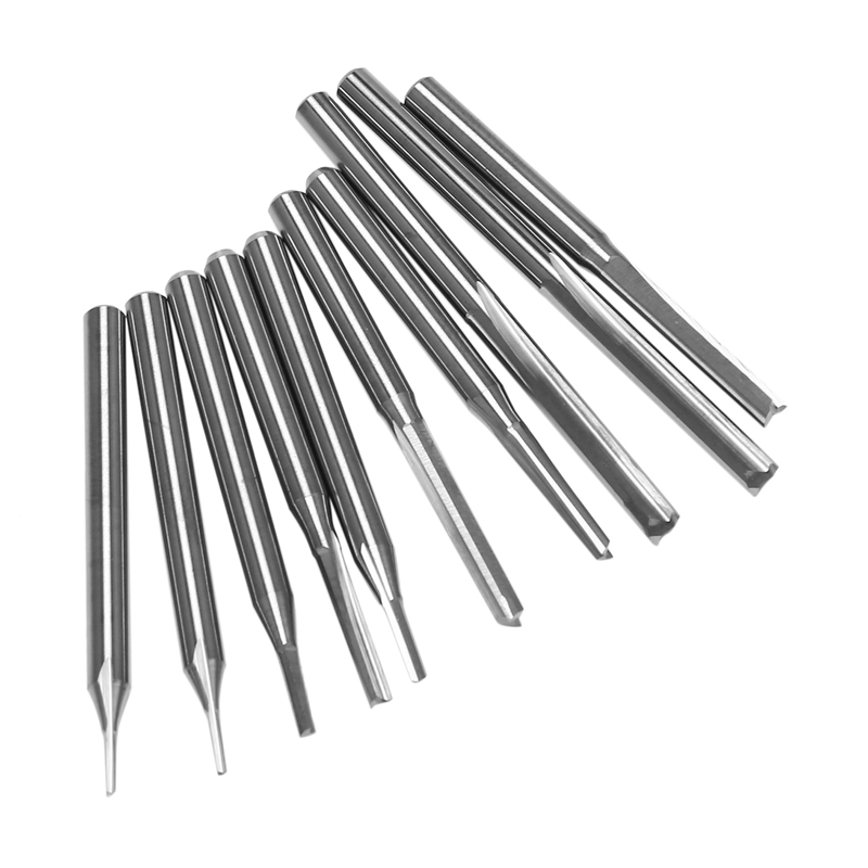 2 Flute Straight Milling Cutter 3.175 Shank End Mill For Hardwood Acrylic MDF PVC Engraving Bit Carbide CNC Router Bit