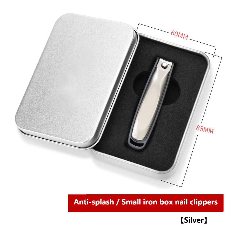 stainless steel nail clippers nail clipper nail trimmer toe nail clippers nail tools: Small silver Box