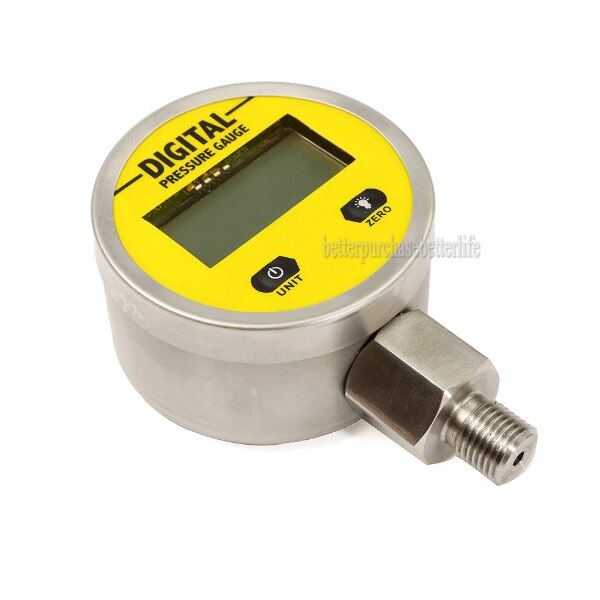 Digitalt display olietryk hydraulisk måler tryk testmåler 3v 0-250 bar /25 mpa npt 1/4 for gas vand olie holdbar