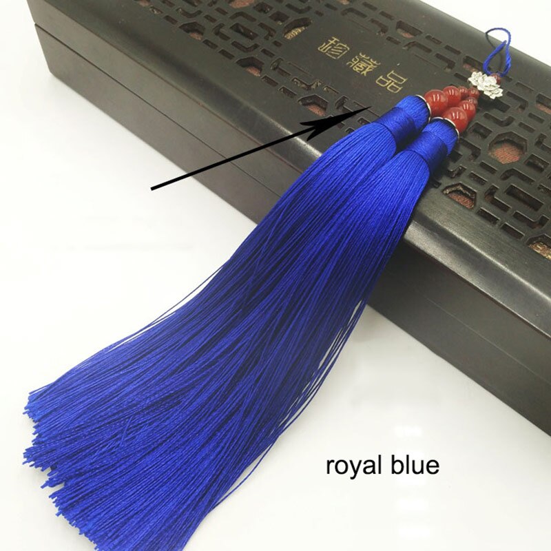 1Pcs 15cm Doppel Quaste Pinsel Anhänger Zubehör für DIY Schmuck Machen Seide Satin Quaste Handarbeit Handwerk Erkenntnisse Lieferant: royal blue