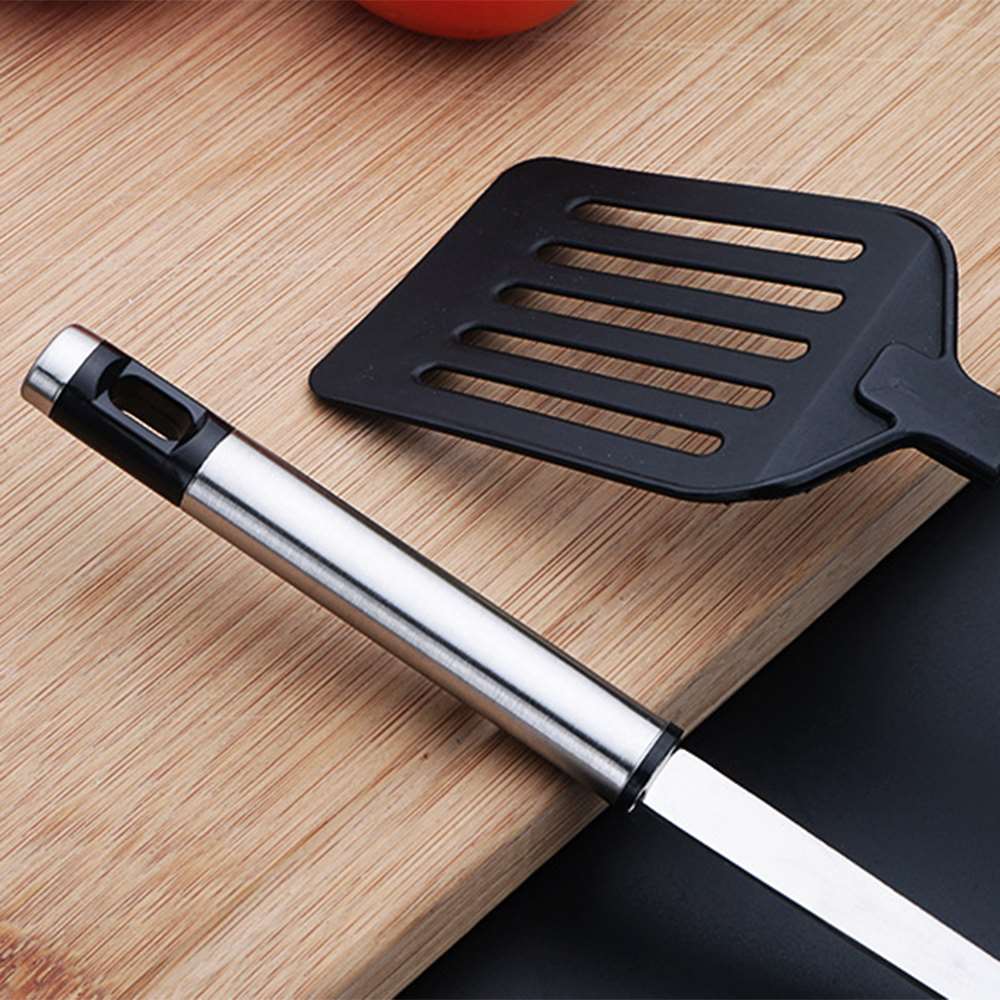Slotted Nylon Turner Non-Stick Spatula Heat Resistant Fish Slice Flipper Household Kitchen Tool